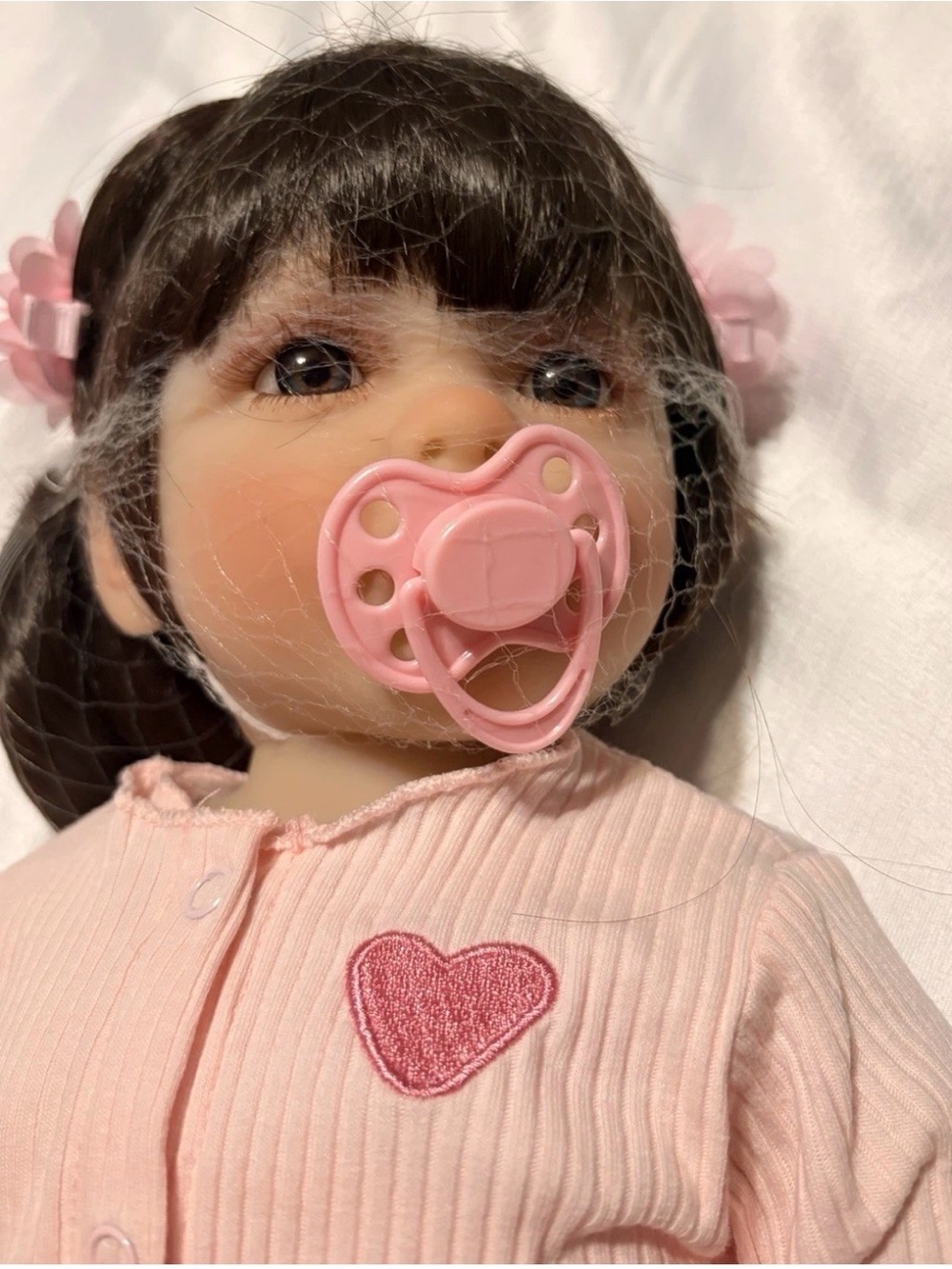 Reborn Beautiful Toddler 22” Girl Long Brown Hair - Picture 6 of 13